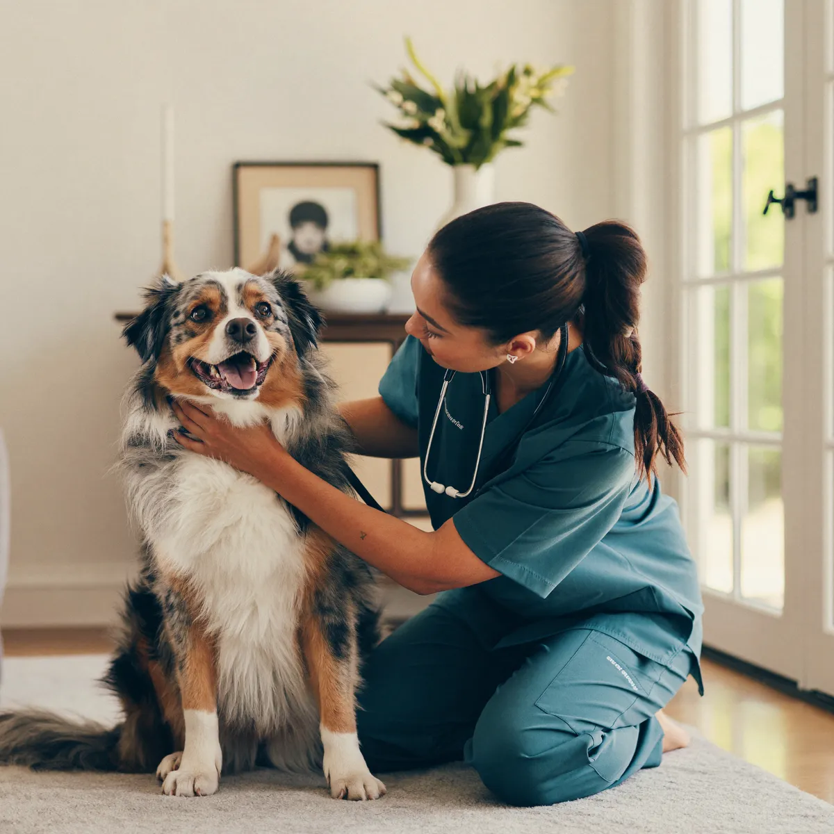 At-home veterinary exam for a relaxed pup in Clearwater, Florida